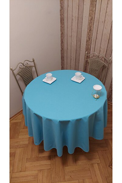 gonk Round, Solid Color, Duck (Liquid Pusher, Stain Proof) Fabric, Tablecloth