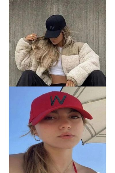 w white stars sports & wear Спортна шапка унисекс, комплект от 2 части с бродирана велкро задна част и регулируема закопчалка