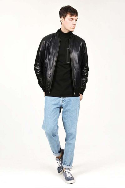 Dericlub Black Genuine Leather - Bilbao Men's College Coat