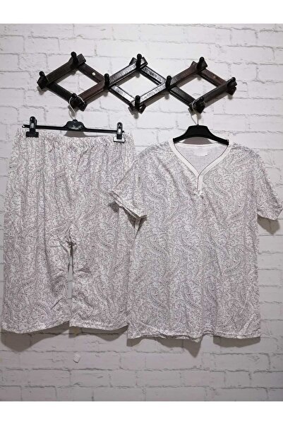 anne moda ankara Set de pijamale capri cu mânecă scurtă din bumbac subțire de...