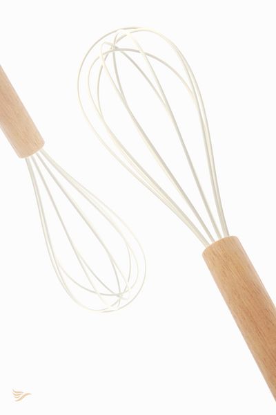 rubihome Luxury Bamboo Handle Silicone Whisk