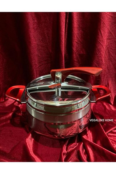 FMS Pressure Casserole 6 Lt Red