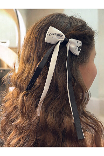 özre tasarım Türk Bayrağı Ve Atatürk İmzası 23 Nisan 29 Ekim Klipsli Kurdele ...