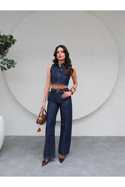 ESRAHELVACI Farmer Zero Sleeve Vest Grass nadrág szett