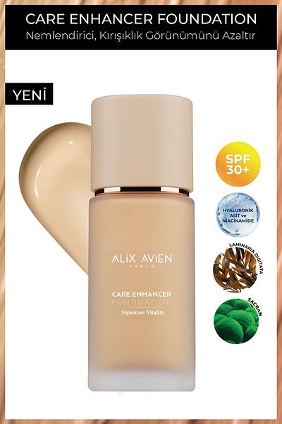 Alix Avien Anti-Wrinkle Moisturizing Spf30 Bright Finish Foundation - Care Enhancer 806 Pale Apricot