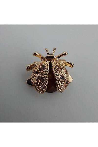 betbay Mini Şans Broşu – Renkli Taşlı Uğur Böceği/Yaka İğnesi-Karton Takı Kut...