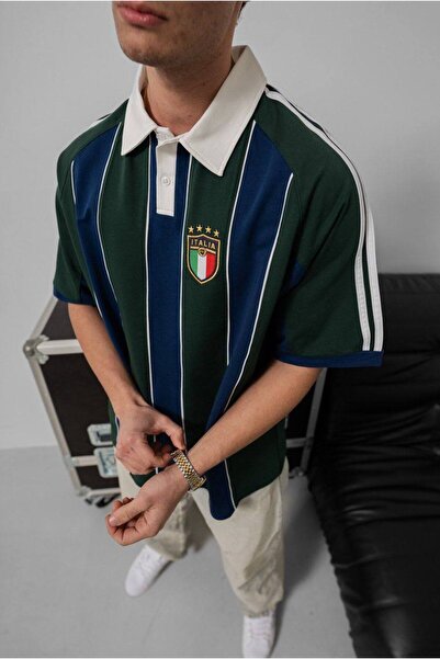 İLKCET MODA Μπλουζάκι Italia Embroidery Unisex Oversize