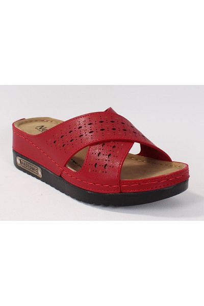 DAGOSTER Dza37-3025 Red Daily Orthopedic Women's Slippers