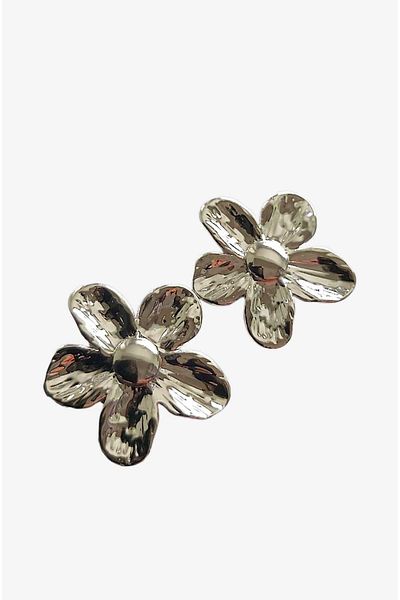 roseberry Women's Silver Flower Earrings - R1115