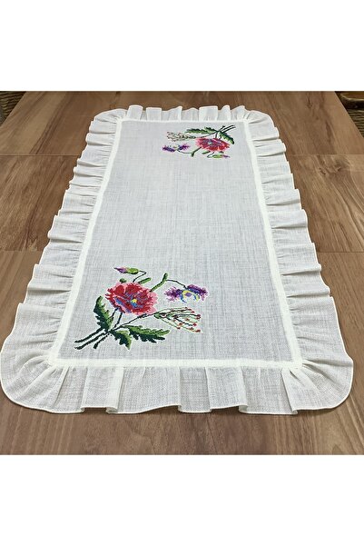 OYA home Kaneviçeli & Fırfırlı Runner-45*90 Cm