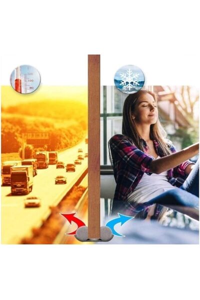 Frater Home Gri Deri Kapı Altı Rüzgar Önleyici Izolasyon Köpüğü Yakıt Tasarrufu Çift Taraflı Rüzgar Kesici.