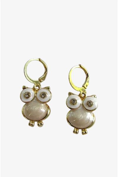 roseberry Women's Owl Design Dangle Shiny Earrings - R1129