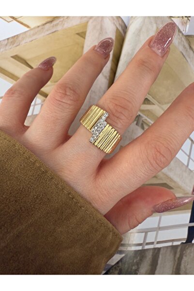 Pinery Jewels سلسلة VIP - خاتم نسائي بحجر الزركون مع قاعدة قابلة للتعديل