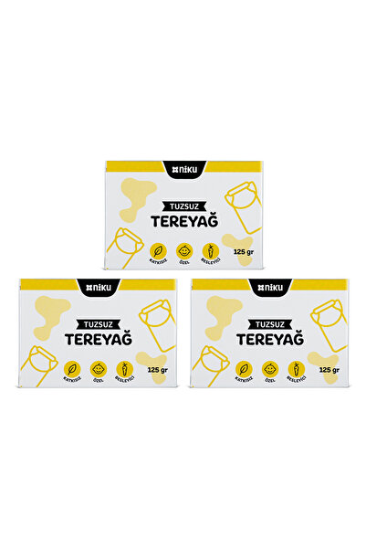 NİKU Tuzsuz Tereyağ 3'Lü
