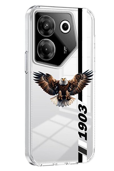 3GEN CASE Tecno camon 20 pro 5g compatible transparent silicone case with fan pattern