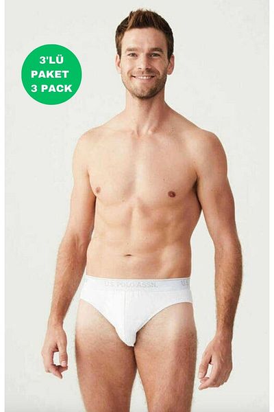U.S. Polo Assn. Ανδρικό σετ 3 slips, 95% βαμβάκι και 5% ελαστάνη, άδεια χρήσης (σε κουτί)