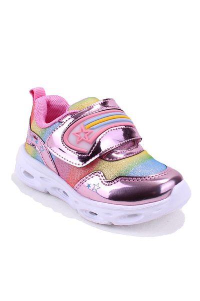 Vicco Kita 346b23y181 Pink Lighted Orthopedic Daily Girl's Sports Shoes