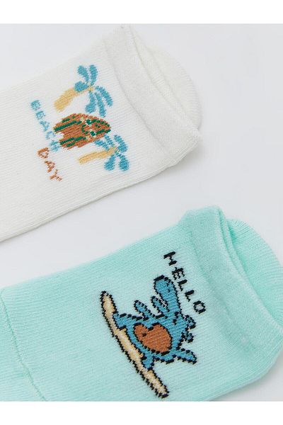 LC Waikiki Lcw Kids Printed Boy Booties Socks 3-Pack