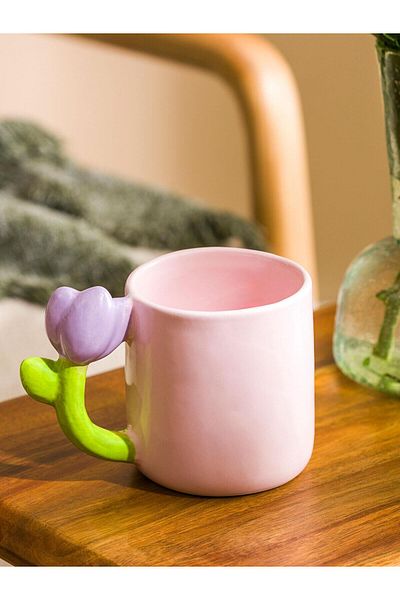LC Waikiki Lcw Home Flower Printed Ceramic Mug 418 ml