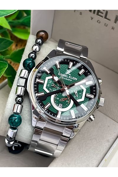Daniel Klein All Functions Active Luxury Men's Wristwatch with Bracelet Gift
