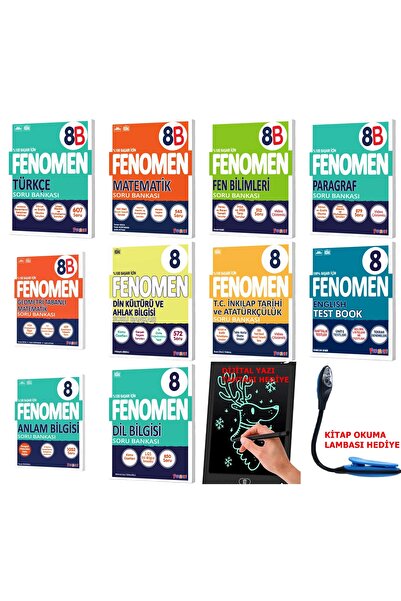 Fenomen Yayıncılık 2025 Müfredat 8 Sınıf LGS B Serisi (Zor Seviye) Tüm Dersle...