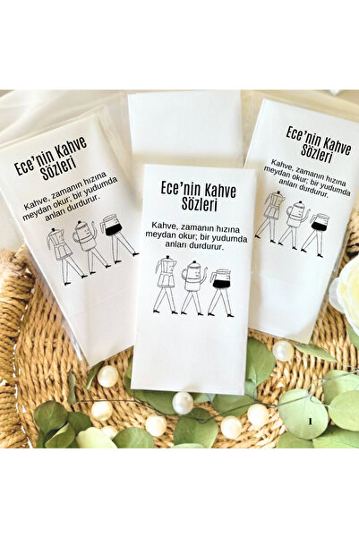 Lion Baskı ve Organizasyon Kişiye Özel Kahve Sözleri temalı baskılı peçete 20'li