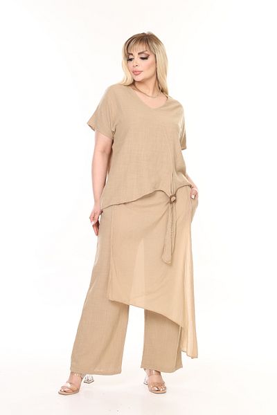 MJORA Set bluză și pantaloni din in italiană