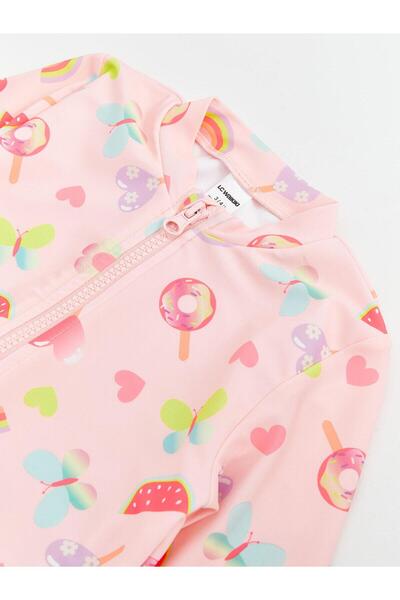 LC Waikiki LCW Kids  Baskılı Şortlu Kız Çocuk Mayo