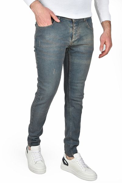 DeepSEA Blugi pentru bărbați, albastru, New Season, Stonewashed, slim fit, din lycra 2505178