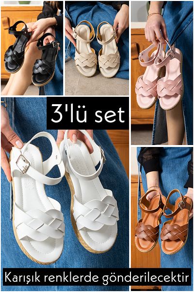 SWORD Pachet de 3 - Sandale de vară - Sandale pentru femei