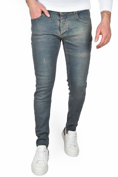 DeepSEA Blugi pentru bărbați, albastru, New Season, Stonewashed, slim fit, din lycra 2505178