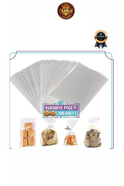 figanlar ambalaj 100Pcs 10X20 Plain Transparent Gelatin Glossy Cookie Accessory Bag Packing Package