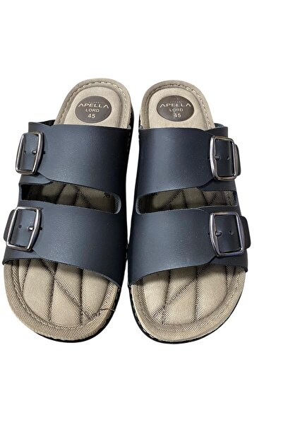 Apella Men's Flat Sole Double Buckle Summer Slippers