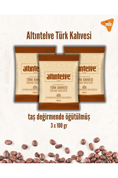 Altıntelve Ground Turkish Coffee 3 X100 Gr