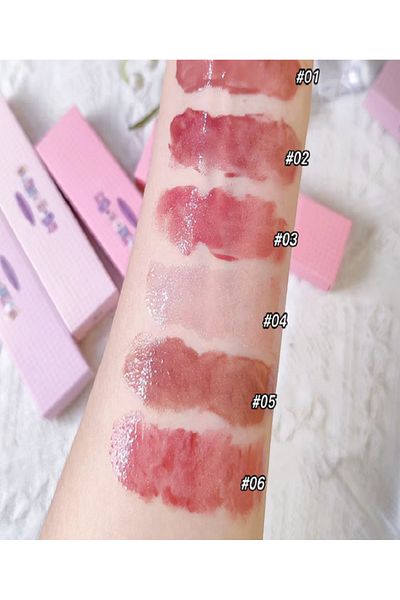 Kozmetik Heart Lipstick 01 02 03 04 05 06 Jelly Lipstick