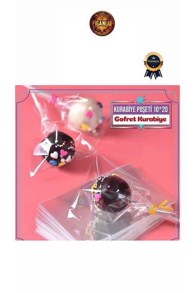 figanlar ambalaj 100Pcs 10X20 Plain Transparent Gelatin Glossy Cookie Accessory Bag Packing Package
