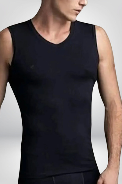 vory Чоловічий модальний безрукавний V-подібний комір 2 штуки базових футболо...