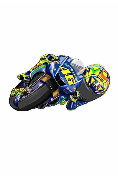 MegaSticker Autocolant Motociclist 13x8 cm - pentru masina Moto GP, Motocicleta, Casca si Laptop