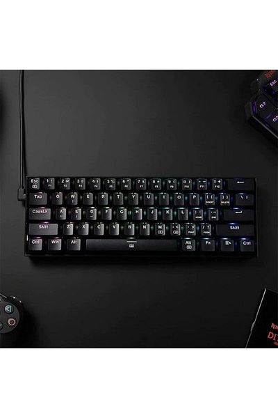 REDRAGON Dragonborn Redragon Gaming Mechanical Keyboard with Detachable USB Type-C Cable, Black