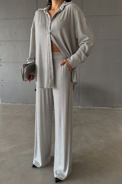 JANES Shirt - Trousers Set - Metals: Silver
