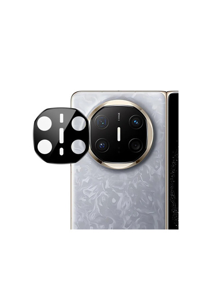 NANOSPACE HUAWEI Mate X6 İle Uyumlu Temperli Sert Siyah Cam Lens Kamera Koruyucu