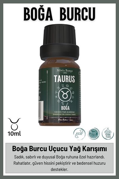 Minia Bahçe Bitki ve Sanat Atölyesi Taurus Essential Oil Blend – 100% Natural & Pure – 10ml