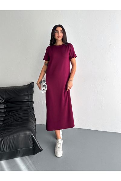 SLAW REZZ Rochie midi din țesătură modal cu textura moale