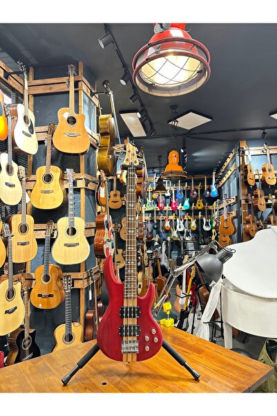 LEA B04- RD 4 Telli Aktif Bass Gitar Kırmızı Renk