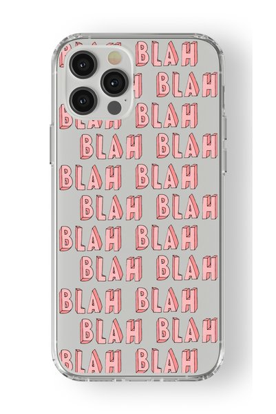 Multitronic Blah Blah Design Printed Transparent Case Compatible with iPhone 16 Pro Max
