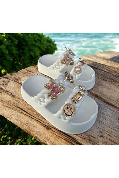 Hızlı Al Girl's Stone Slippers.Garden Beach Pool Stone Slippers Suitable for Daily Use