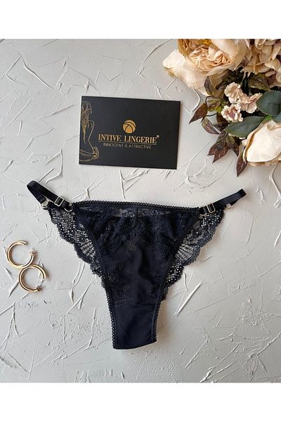 İntive Lingerie Ultra Flexible Transparent Adjustment Possibility User-Friendly Basic Design Thong (Lilac-Beige-Black)
