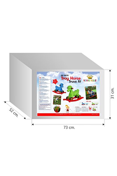 Genel Markalar Kaydırak - Sallanan At Oyun Seti - Çocuk Oyun Alanı - Aktivite - Tekerlekli Sallanan At 2 Fonksiyon