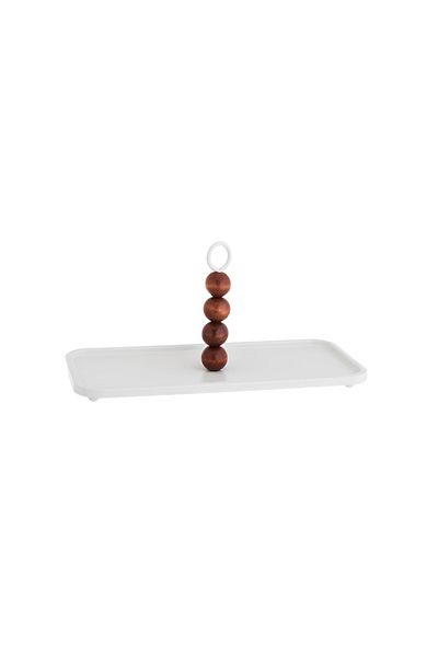casa rosa Metal Presentation Plate With Stand