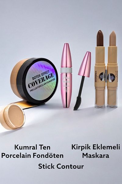 wonderway Porcelain Foundation and Contour Set - Intense Coverage Rimel